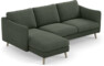 Madison Lux - 2-sits soffa med schäslong vänster - Grön