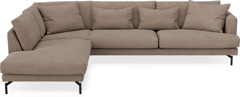 Harper - 3-sits soffa med divan vänster - Brun