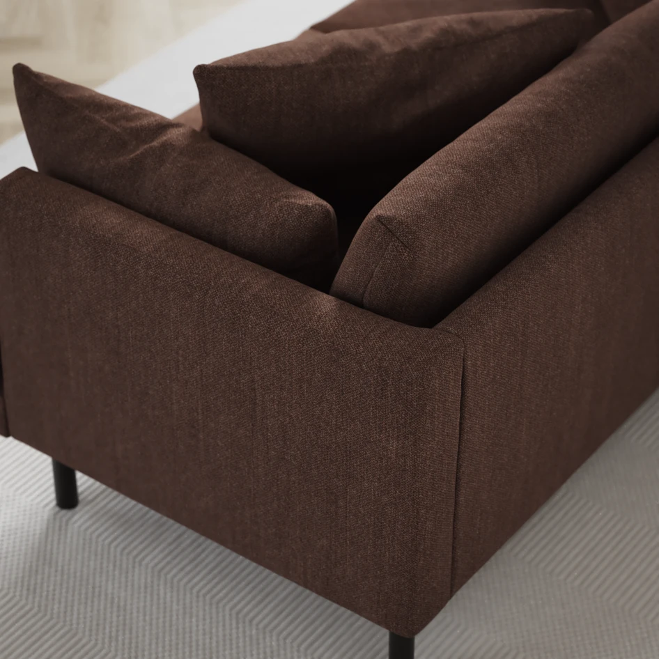 Harper - 3-sits soffa med divan vänster - Orange