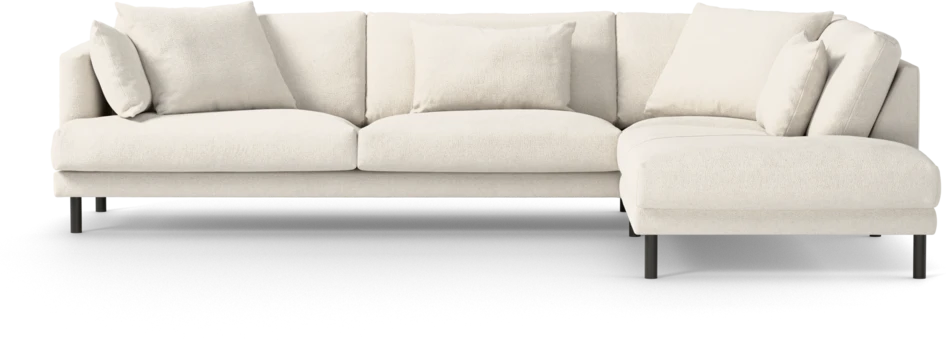 Harper - 3-sits soffa med divan höger - Vit