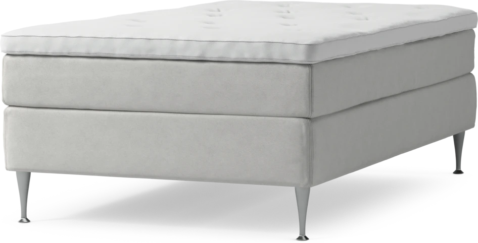 Delux Sense - Kontinentalsäng, enkelsäng 120 cm med bäddmadrass och sängben