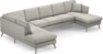 Eden - 3-sits soffa med divan vänster och schäslong höger - Grå