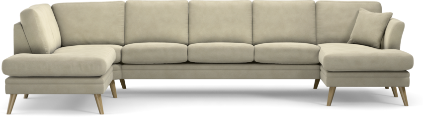 Eden - 3-sits soffa med divan vänster och schäslong höger - Beige
