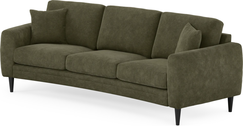 Eden - 3-sits soffa svängd - Grön