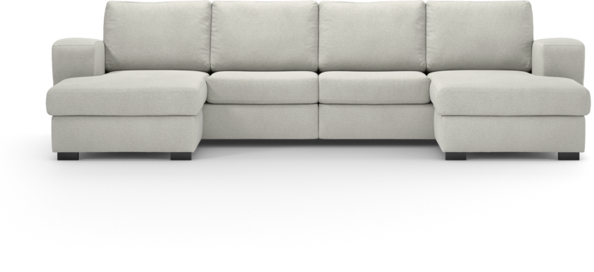 Friday - 2-sits soffa med två schäslonger - Vit