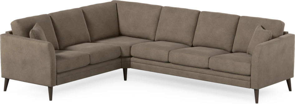 Eden - Hörnsoffa, 2+3-sits - Brun