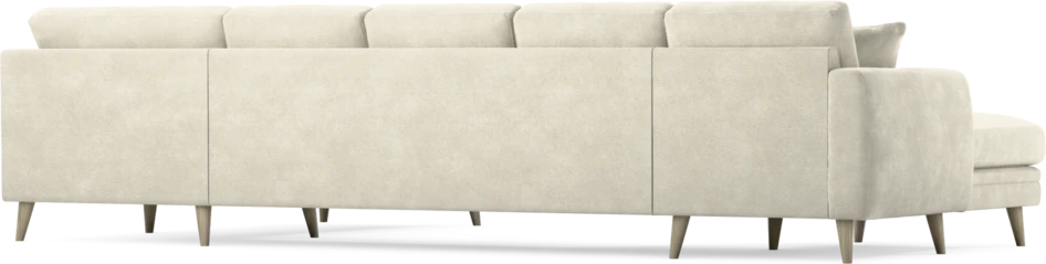 Eden - 3-sits soffa med schäslong vänster och divan höger - Vit