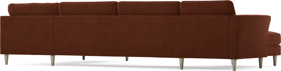 Bridge - 3-sits soffa med schäslong vänster och divan höger - Orange