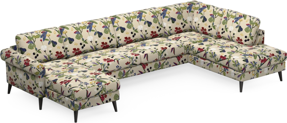 Bridge - 3-sits soffa med schäslong vänster och divan höger - Flerfärgad