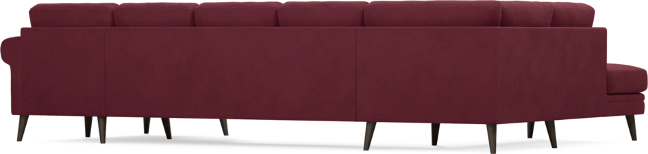 Eden - 3-sits soffa med divan vänster och schäslong höger - Röd