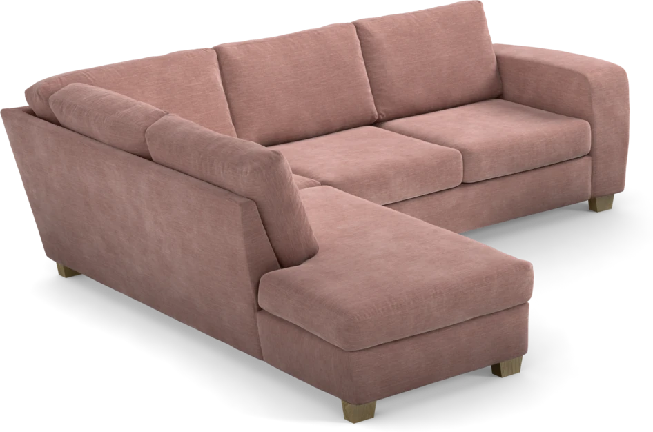 Friday - 2,5-sits soffa med divan vänster - Rosa