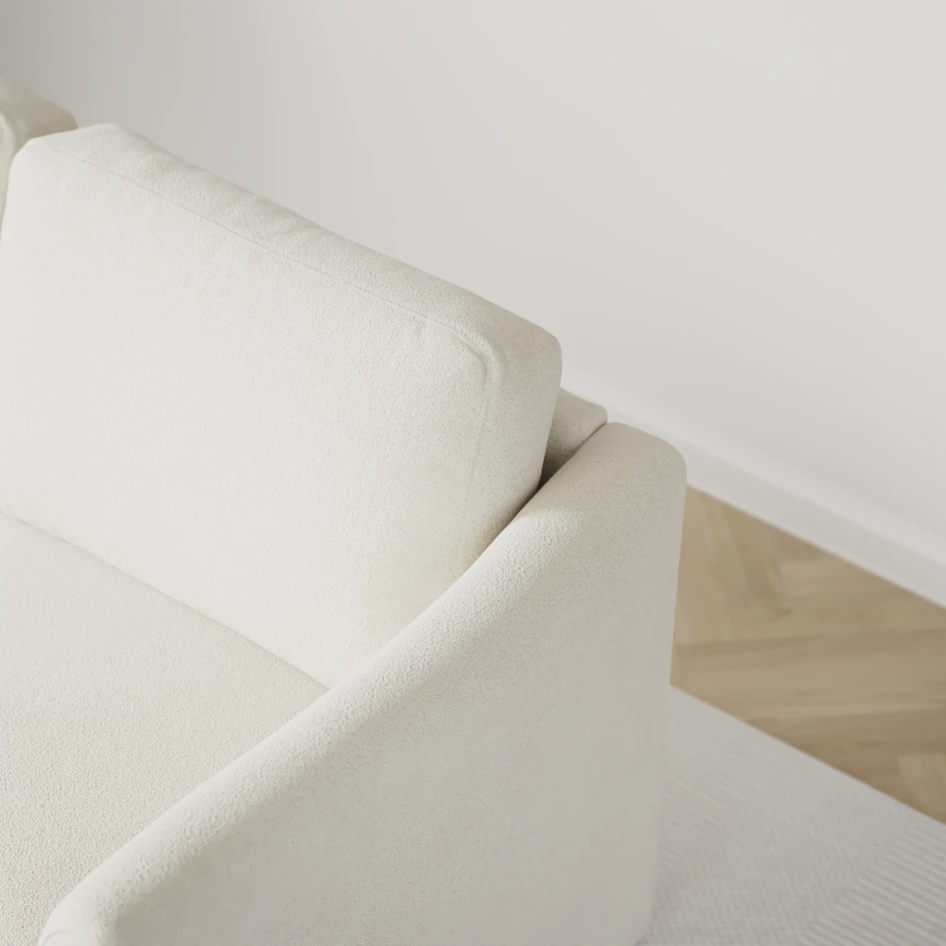 Öland - Bäddsoffa med divan vänster och schäslong höger - Vit
