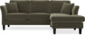 Eden - 2-sits soffa med schäslong - Brun