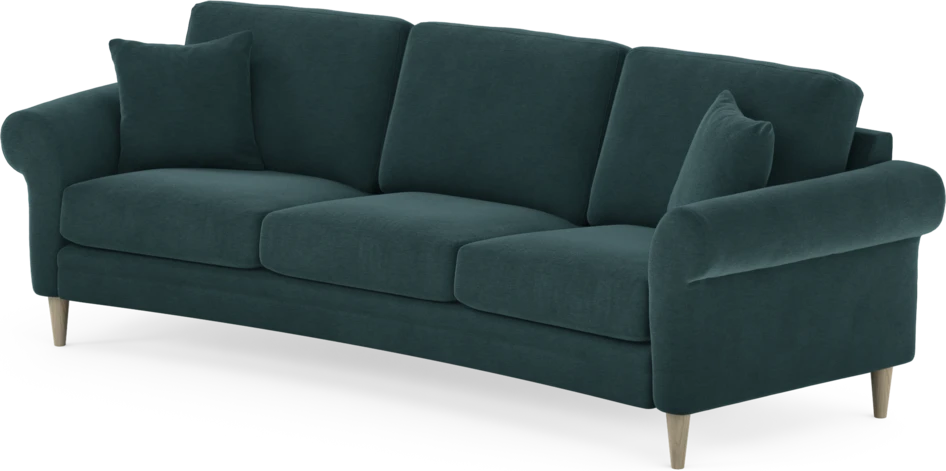 Eden - 3-sits soffa svängd - Blå