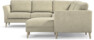 Bridge - Hörnsoffa, 2+3-sits med schäslong höger - Beige