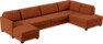 Nevada - 4-sits soffa med schäslong vänster och divan höger - Röd