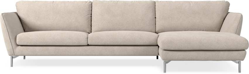 Madison Lux - 3-sits soffa med schäslong höger - Vit