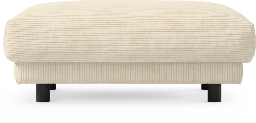 Cherrie - Fotpall 100, fast klädsel - Vit