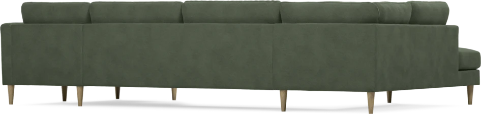 Bridge - 3-sits soffa med divan vänster och schäslong höger - Grön