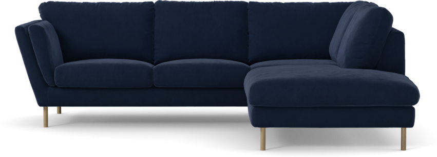 Madison Lux - 2-sits soffa med divan höger - Blå