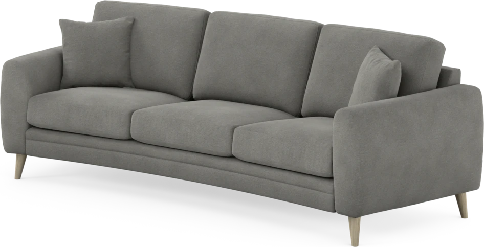 Eden - 3-sits soffa svängd - Grå