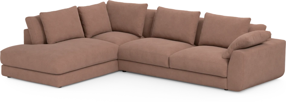 Amie - 3-sits med divan vänster - Rosa