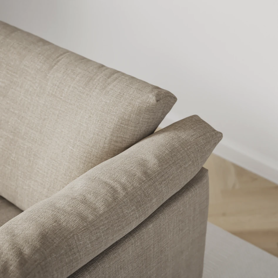 Cherrie - 4-sits soffa, fast klädsel - Beige
