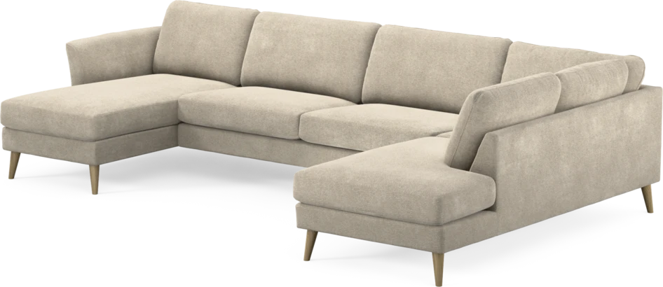Bridge - 3-sits soffa med schäslong vänster och divan höger - Beige