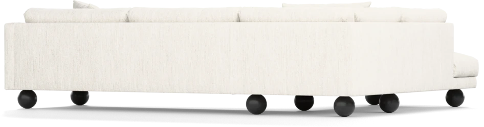 Harper - 3-sits soffa med divan vänster - Vit