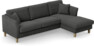 Eden - 2,5-sits soffa med schäslong - Svart