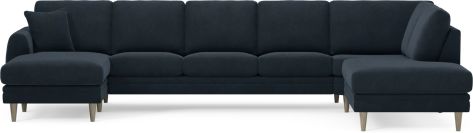 Eden - 3-sits soffa med schäslong vänster och divan höger - Blå