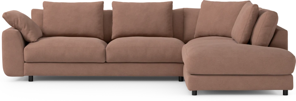 Amie - 3-sits med divan höger - Rosa