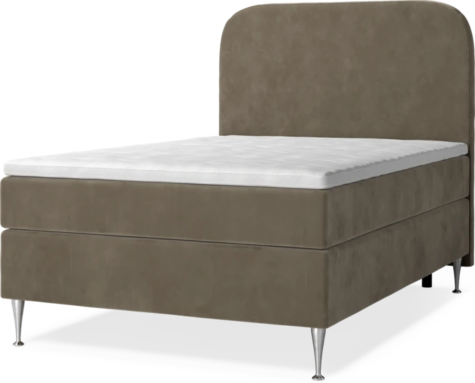 New York Supreme, Kontinentalsäng, enkelsäng med bäddmadrass, sängben och sänggavel slät