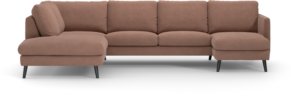 Madison - 2-sits soffa med divan vänster och schäslong höger - Rosa
