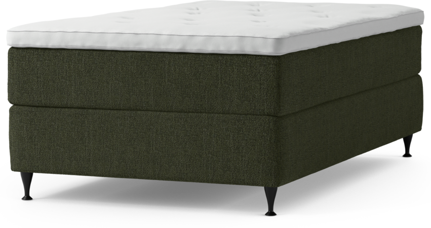 Delux Exclusive - Kontinentalsäng, enkelsäng 120 cm med bäddmadrass och sängben