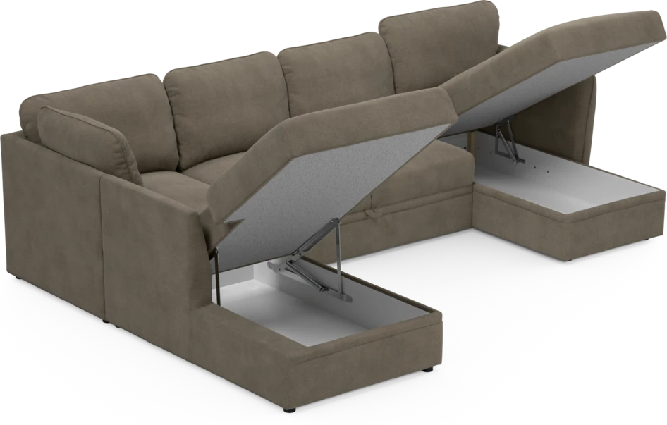 Öland - Bäddsoffa med divan vänster och schäslong höger - Beige