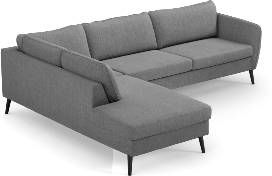County - 2,5-sits soffa med divan vänster - Grå