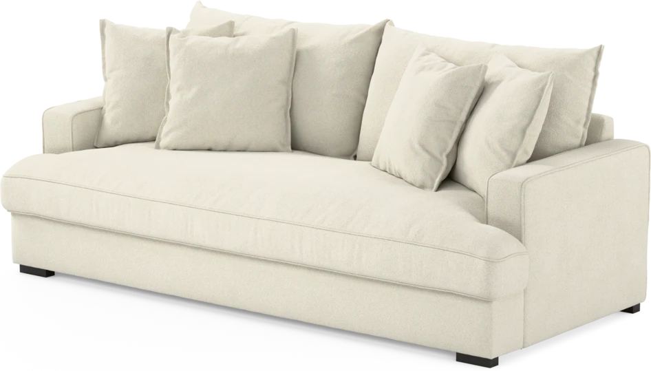 Mila - 3-sits soffa, hel dyna - Vit