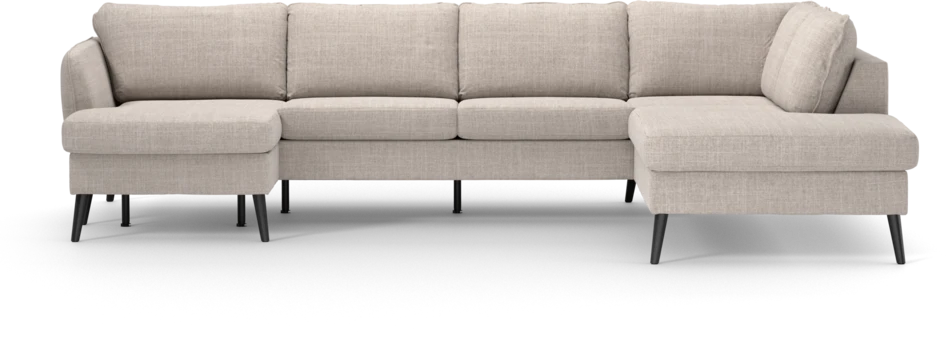 County - 3-sits soffa med schäslong vänster och divan höger - Beige