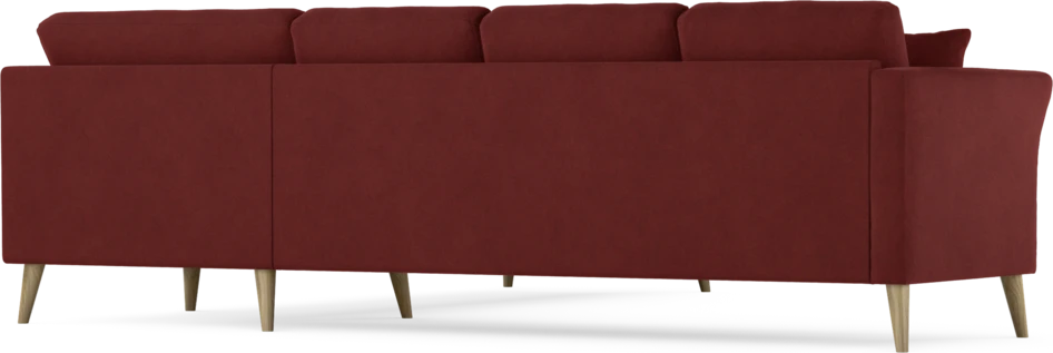 Eden - Hörnsoffa, 3+3-sits - Röd
