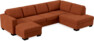 Nevada - 3-sits soffa med schäslong vänster och divan höger - Röd
