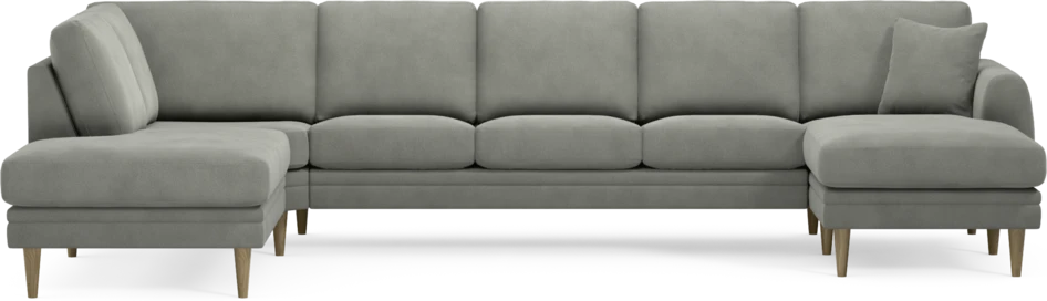 Eden - 3-sits soffa med divan vänster och schäslong höger - Grå