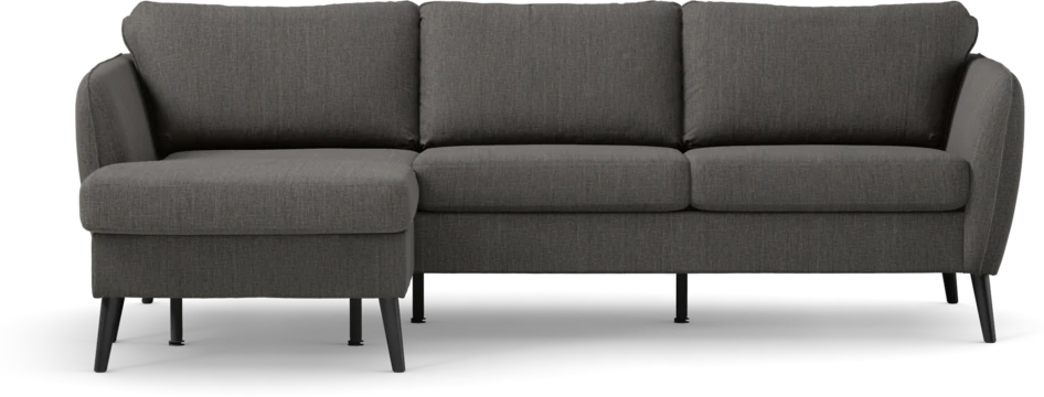 County - 3-sits soffa med flyttbar schäslong - Brun