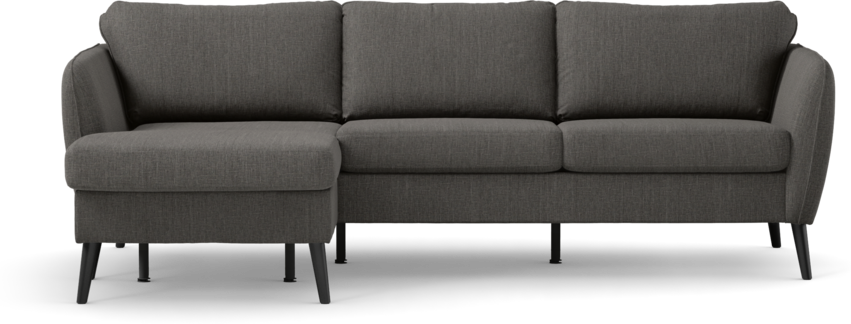 County - 3-sits soffa med flyttbar schäslong - Brun