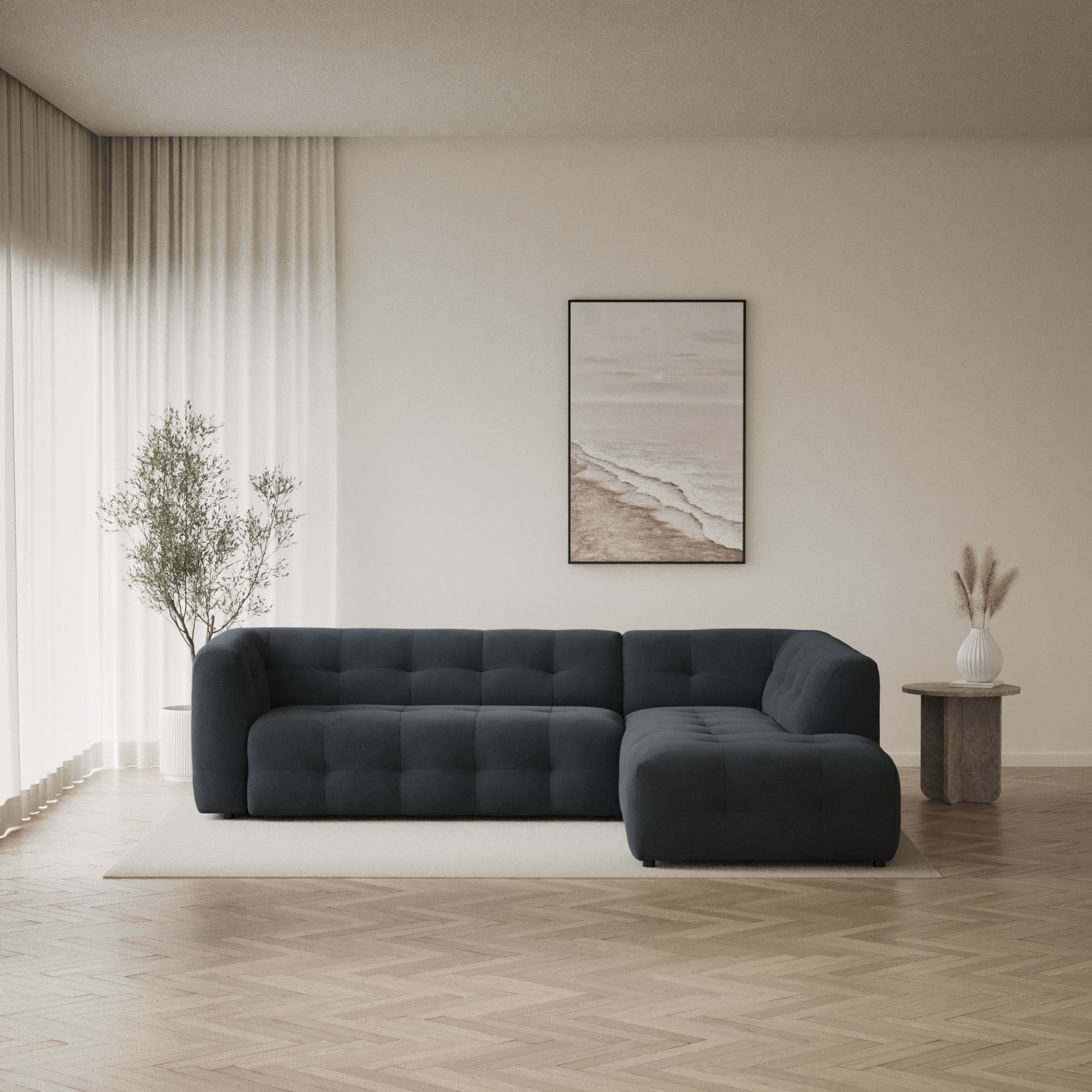 Bella, 3-sits soffa med divan höger