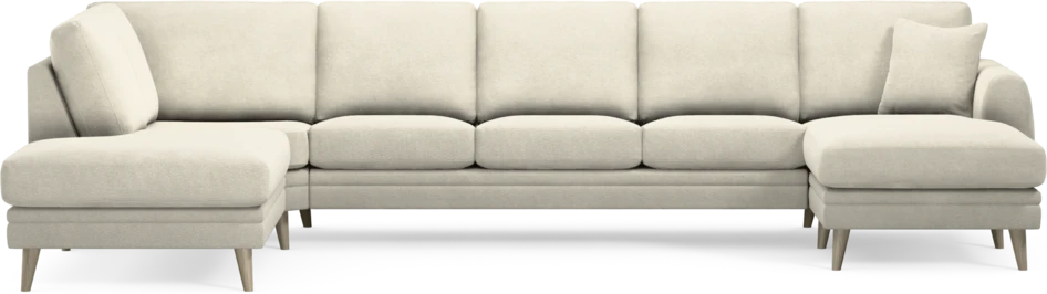 Eden - 3-sits soffa med divan vänster och schäslong höger - Vit
