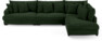 Rossi - 4-sits soffa med divan höger - Grön
