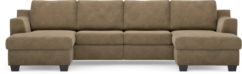 Friday - 2-sits soffa med två schäslonger - Brun