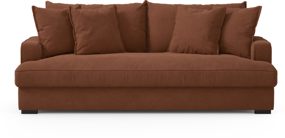 Mila - 3-sits soffa, hel dyna - Orange
