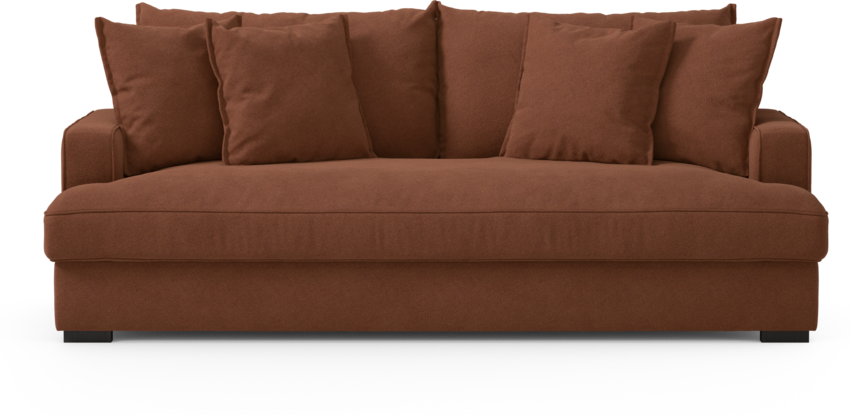 Mila - 3-sits soffa, hel dyna - Orange